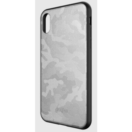 Dotfes G07 iPhone XS Max Camouflage Tok - Silver