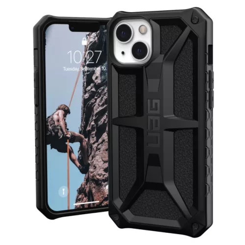 UAG - Monarch Series iPhone 13 Pro Top Grain Leather Erősített Tok - Fekete