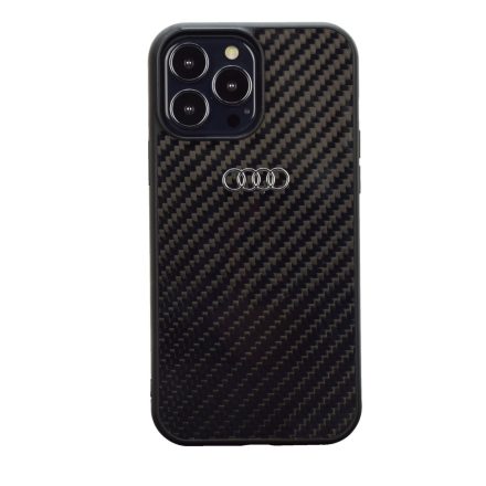 Audi R8 Széria Carbon Fiber hátlaptok Apple iPhone 12 Mini - Fekete
