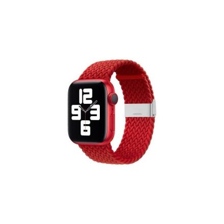Fabric Apple Watch 38/40/41mm szövet szíj fém csattal - Piros