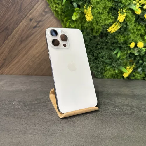 Apple iPhone 15 Pro 128GB Újszerű - White Titanium - 1 év iON Store garanciával