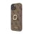 Guess PU 4G Ring Apple iPhone 13 mini hátlap tok, barna (GUHCP13S4GMRBR)