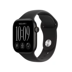   Apple Watch Series 12 GPS 42mm Fekete alumíniumtok, fekete sportszíjjal - S/M (MJEA4MP/A)