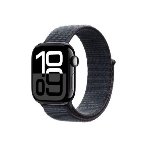 Apple Watch Series 10 GPS 46 mm Kozmoszfekete alumíniumtok, tinta sportpánt (MWWR3QH/A)