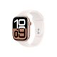 Apple Watch Series 10 GPS 46 mm Rozéarany alumíniumtok, lágy rózsaszín sportszíj - S/M (MWWT3QH/A)