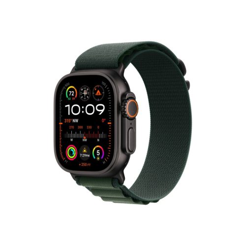 Apple Watch Ultra 2 GPS+Cellular 49mm Black Titanium with Alpine Loop Strap Green - L (MX4T3CM/A)