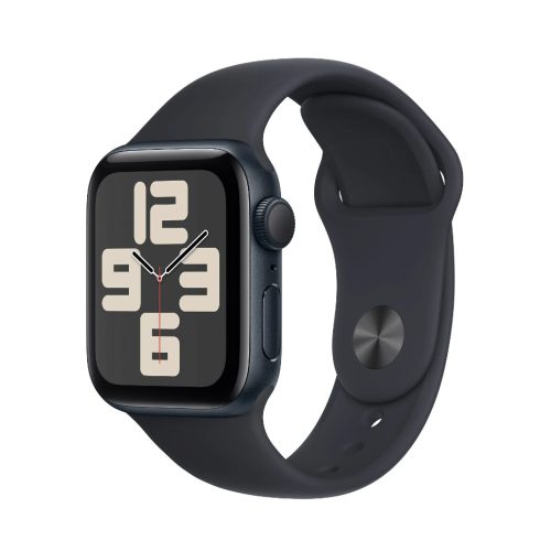 Apple Watch SE (2024) GPS 40mm Midnight Aluminium Case with Sport Band S/M - Midnight (MXE73QH/A)