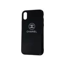   PM - Apple iPhone X/XS 5.8 Üveges mintás tok - Chanel fehér