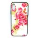 PM - Apple iPhone X/XS Üveges Mintás Tok - Nagy Rózsa