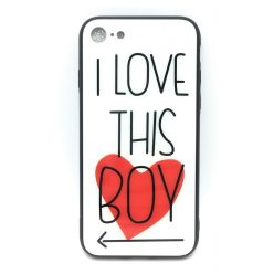 PM - Apple iPhone 7/8 Üveges Mintás Tok - Love this Boy
