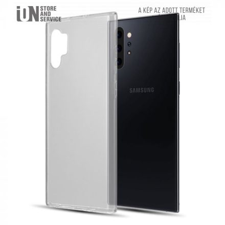PM - Samsung Galaxy Note 10 hátlapi szilikon tok átlátszó - Fekete