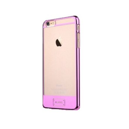 Usams - iPhone 6/6S 0-plating Series átlátszó plexi tok - pink
