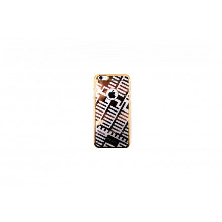 Remax - iPhone 6/6S Creative Case Special Edition labirintus mintás plexi tok - arany