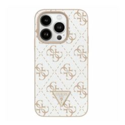   Guess New 4G Triangle iPhone 16 Pro kemény hátlap tok, fehér GUHCP16LPG4GPH