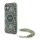 Guess IML Flowers Allover Electro iPhone 16 kemény hátlap tok pánttal, zöld GUHMP16SHCPOFPA