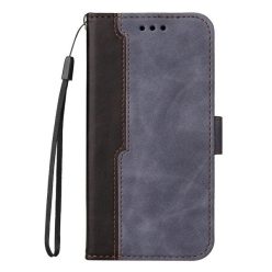   Apple Wooze Colour Wallet iPhone 16 Pro Max oldalra nyíló tok, stand, kártyatartóval, kézpánttal, szürke