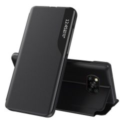   Apple Wooze FashionBook iPhone 16 Pro Max oldalra nyíló tok, stand, fekete