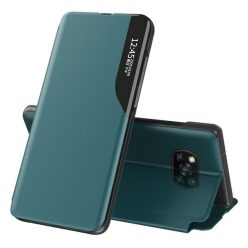   Apple Wooze FashionBook iPhone 16 Pro Max oldalra nyíló tok, stand, zöld