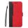 Apple Wooze Colour Wallet iPhone 16 Pro oldalra nyíló tok, stand, kártyatartóval, kézpánttal, piros