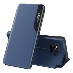   Apple Wooze FashionBook iPhone 16 oldalra nyíló tok, stand, kék