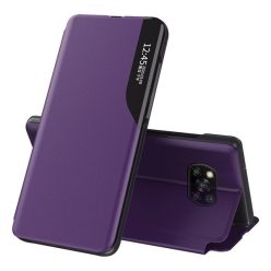   Apple Wooze FashionBook iPhone 16 oldalra nyíló tok, stand, lila