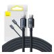 Baseus Crystal Shine USB-C - USB-C kábel, 100W, 1.2m, fekete