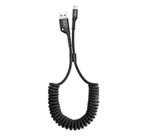 Baseus Fish eye USB / Lightning adat/töltőkábel, 23cm-1m, Fekete
