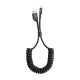Baseus Fish eye USB / Lightning adat/töltőkábel, 23cm-1m, Fekete