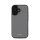 DKNY PU Leather Silver Metal Logo iPhone 16 MagSafe tok, szürke