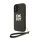 DKNY PU Leather Stack Logo iPhone 16 tok csuklópánttal, zöld