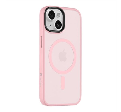 Tactical MagForce Hyperstealth iPhone 15 hátlap tok, áttetsző/rózsaszín