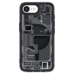   Spigen Ultra Hybrid MagFit Apple iPhone 16e tok, MagSafe, Zero One, fekete