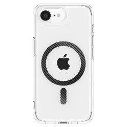   Spigen Ultra Hybrid MagFit Apple iPhone 16e MagSafe tok, Carbon Fiber,  átlátszó-fekete