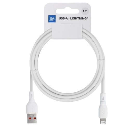 BLUE STAR ECO 2,4 A USB-A és Lightning kábel PJ68-24-2.4, 1m, fehér