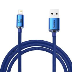 Baseus Crystal Shine USB-Lightning kábel, 2,4A, 2m, kék