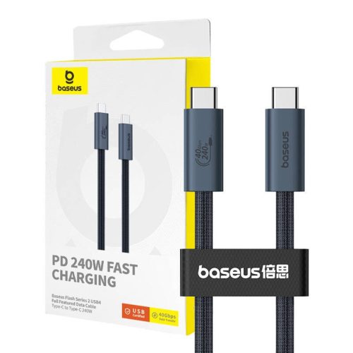 Baseus Flash gyorstöltő kábel USB-C, 240W, 1m, fekete