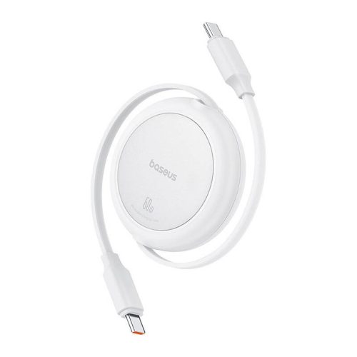 Baseus Free2Pull Mini USB-C to USB-C USB kábel, 60W, 1m, fehér