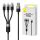Baseus StarSpeed 3 az 1-ben töltőkábel USB - USB-C + Micro + Lightning, 3,5A, 1.2m, fekete