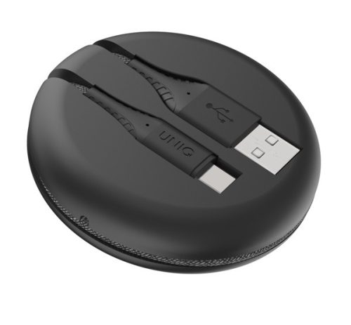 Uniq Halo USB-C töltő- és adatkábel, 1.2m, fekete
