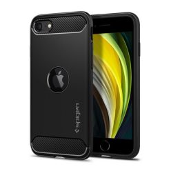   Spigen Rugged Armor Apple iPhone SE 2022/2020 tok, Matte Black, fekete