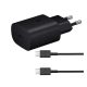 Samsung EP-TA800EBE kompatibilis hálózati töltő adapter + EP-DA905BBE USB-C kábel, fekete, ECO csomagolásban
