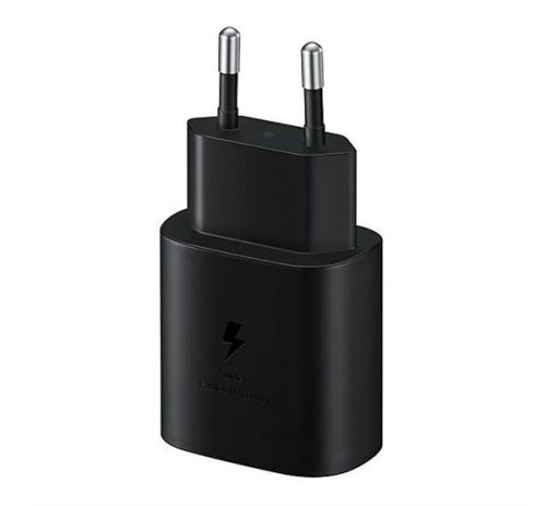 Samsung EP-TA800EBE kompatibilis hálózati töltő adapter USB-C, 25W, fekete, (No logo)