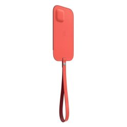   Apple iPhone 12 Pro Max MagSafe-rögzítésű bebújtatós bőr tok, pink citrus