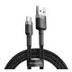 Baseus Cafule USB / USB-C töltő- és adatkábel, 2m, szürke/fekete