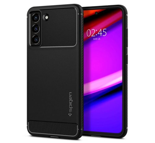 Spigen Rugged Armor Samsung Galaxy S21 FE 5G Black tok, fekete