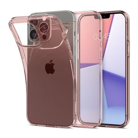Spigen Crystal Flex Apple iPhone 13 Pro Max Rose Crystal tok, rózsaszín-átlátszó