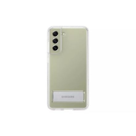 Samsung Galaxy S21 FE Clear Standing Cover, gyári tok, átlátszó, EF-JG990CT