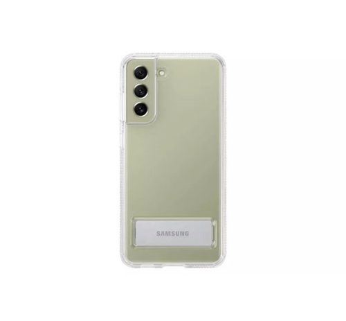 Samsung Galaxy S21 FE Clear Standing Cover, gyári tok, átlátszó, EF-JG990CT