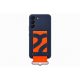 Samsung Galaxy S22 Silicone Cover with Strap, gyári szilikon tok szíjjal, sötétkék, EF-GS901TN