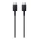 Samsung EP-DN975BBE kompatibilis USB-C / USB-C töltő- és adatkábel, 1m, 5A, fekete, Eco csomagolás